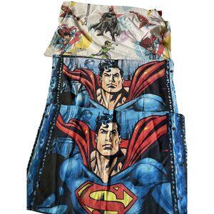Superman & Justice League Pillowcases Blue/Red Franco Manufacturing Cotton Blend